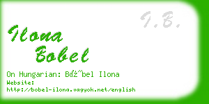 ilona bobel business card